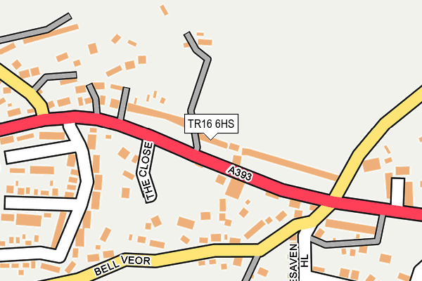 TR16 6HS map - OS OpenMap – Local (Ordnance Survey)