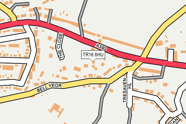 TR16 6HU map - OS OpenMap – Local (Ordnance Survey)