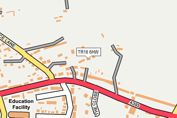 TR16 6HW map - OS OpenMap – Local (Ordnance Survey)