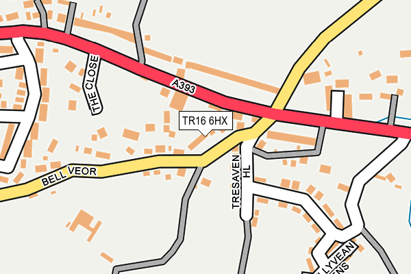 TR16 6HX map - OS OpenMap – Local (Ordnance Survey)