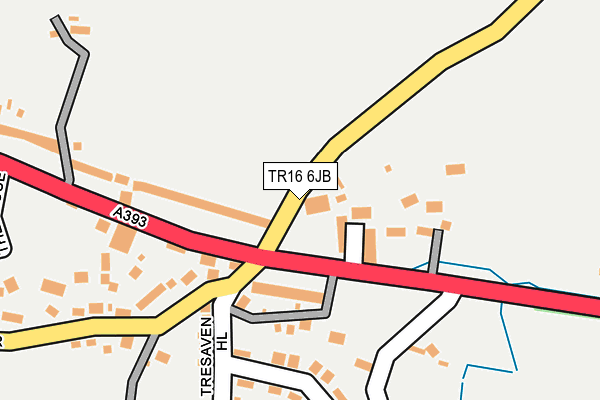 TR16 6JB map - OS OpenMap – Local (Ordnance Survey)