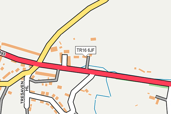 TR16 6JF map - OS OpenMap – Local (Ordnance Survey)