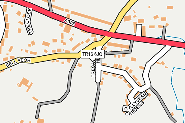 TR16 6JQ map - OS OpenMap – Local (Ordnance Survey)