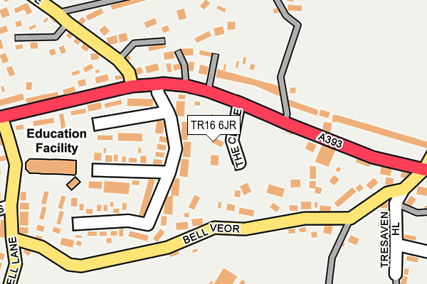 TR16 6JR map - OS OpenMap – Local (Ordnance Survey)
