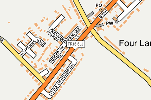 TR16 6LJ map - OS OpenMap – Local (Ordnance Survey)