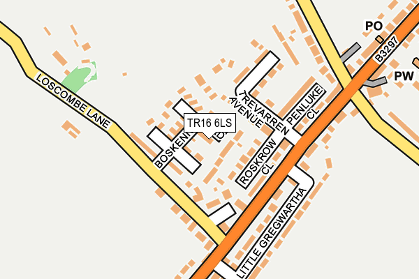 TR16 6LS map - OS OpenMap – Local (Ordnance Survey)