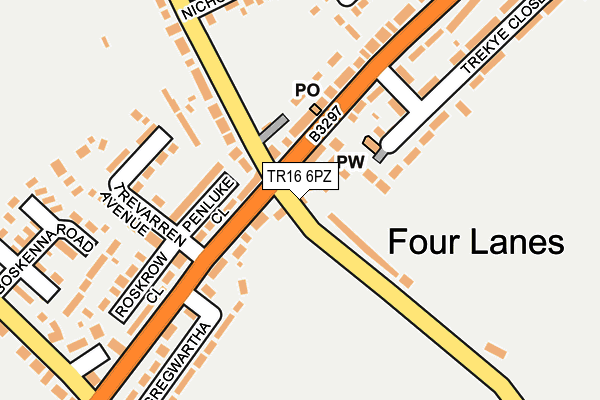 TR16 6PZ map - OS OpenMap – Local (Ordnance Survey)