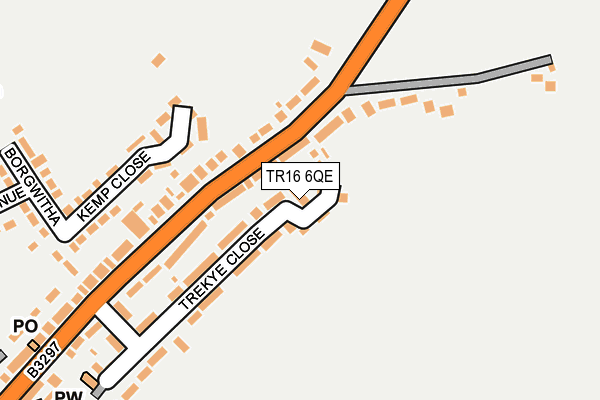 TR16 6QE map - OS OpenMap – Local (Ordnance Survey)