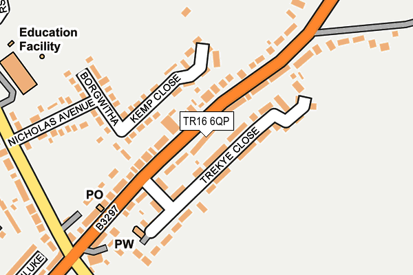 TR16 6QP map - OS OpenMap – Local (Ordnance Survey)