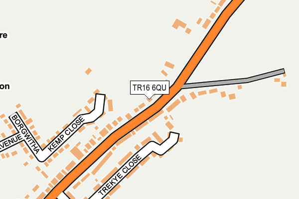 TR16 6QU map - OS OpenMap – Local (Ordnance Survey)