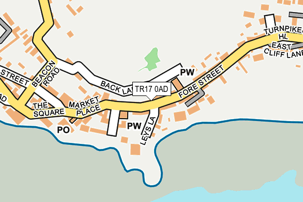 TR17 0AD map - OS OpenMap – Local (Ordnance Survey)