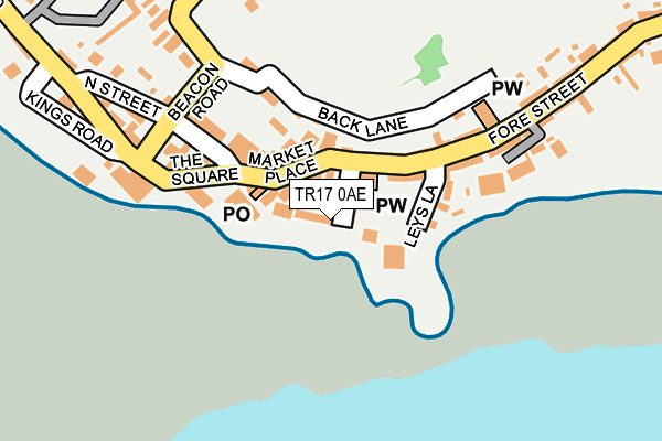 TR17 0AE map - OS OpenMap – Local (Ordnance Survey)