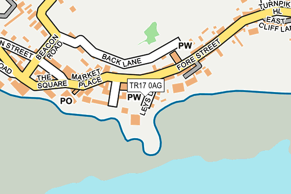 TR17 0AG map - OS OpenMap – Local (Ordnance Survey)