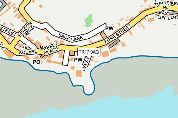 TR17 0AQ map - OS OpenMap – Local (Ordnance Survey)