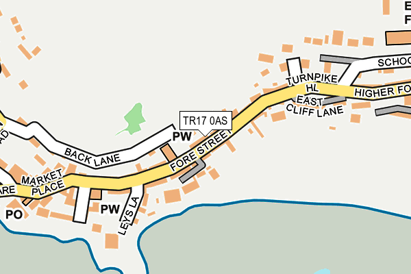 TR17 0AS map - OS OpenMap – Local (Ordnance Survey)