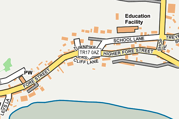 TR17 0AZ map - OS OpenMap – Local (Ordnance Survey)