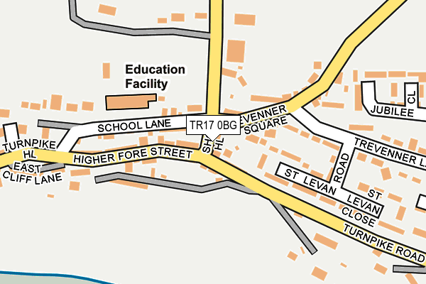 TR17 0BG map - OS OpenMap – Local (Ordnance Survey)