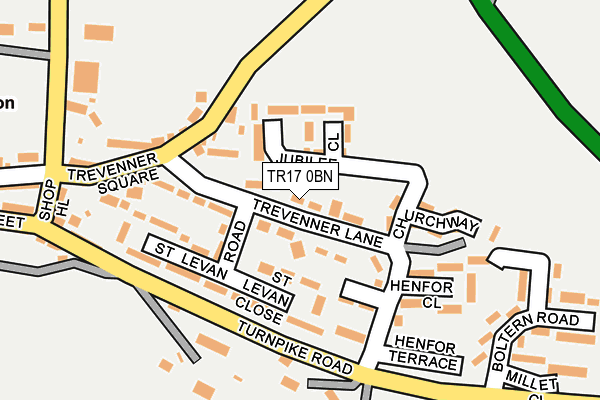 TR17 0BN map - OS OpenMap – Local (Ordnance Survey)