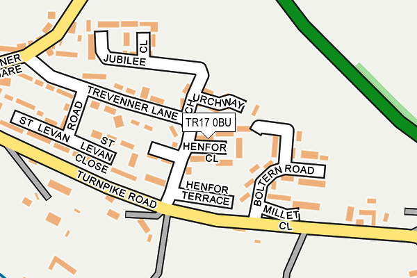 TR17 0BU map - OS OpenMap – Local (Ordnance Survey)