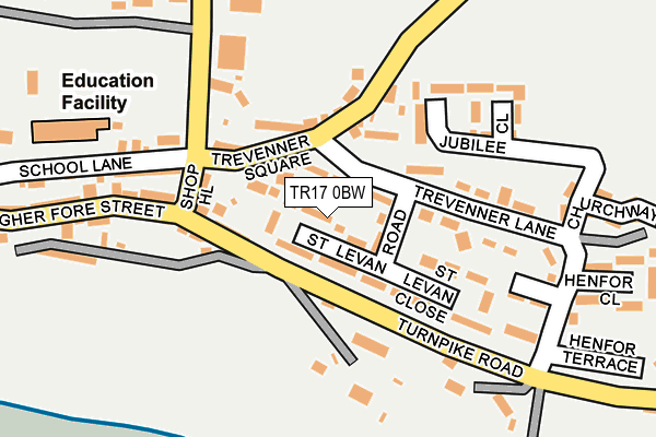 TR17 0BW map - OS OpenMap – Local (Ordnance Survey)