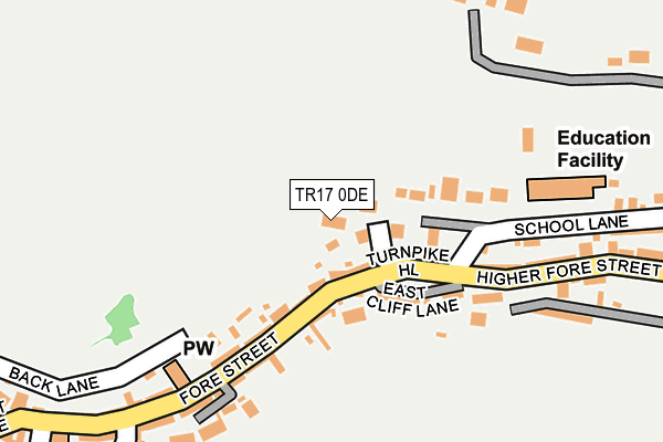 TR17 0DE map - OS OpenMap – Local (Ordnance Survey)