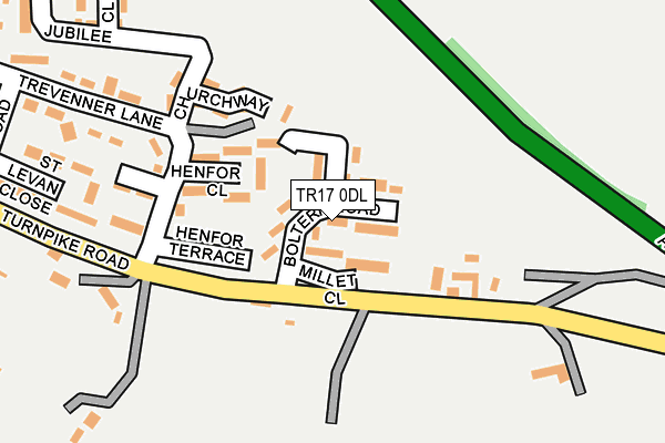 TR17 0DL map - OS OpenMap – Local (Ordnance Survey)