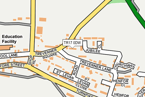 TR17 0DW map - OS OpenMap – Local (Ordnance Survey)