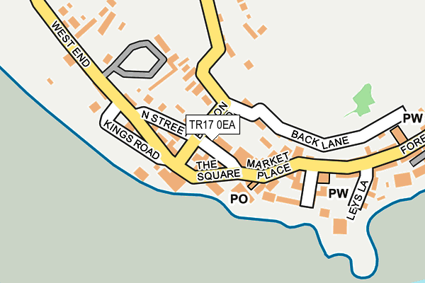 TR17 0EA map - OS OpenMap – Local (Ordnance Survey)