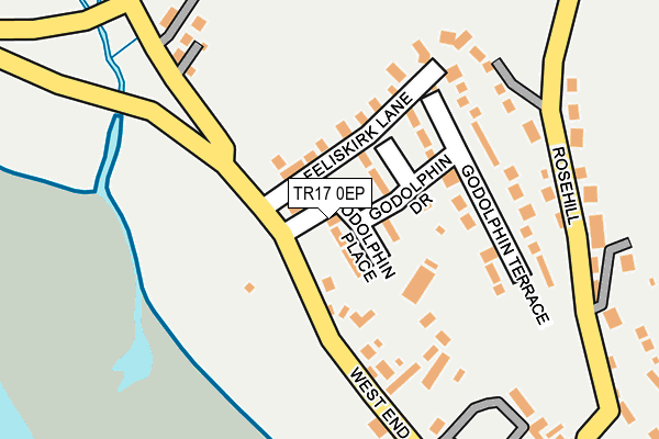 TR17 0EP map - OS OpenMap – Local (Ordnance Survey)