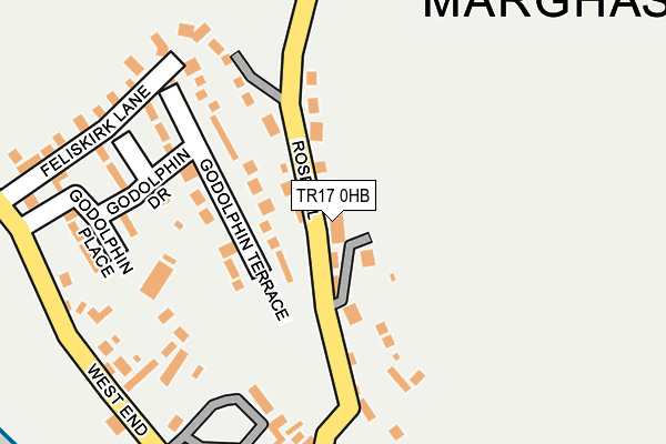 TR17 0HB map - OS OpenMap – Local (Ordnance Survey)