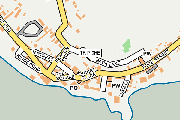 TR17 0HE map - OS OpenMap – Local (Ordnance Survey)