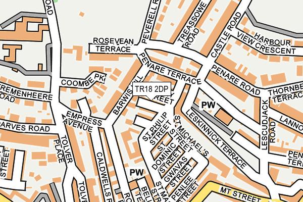 TR18 2DP map - OS OpenMap – Local (Ordnance Survey)