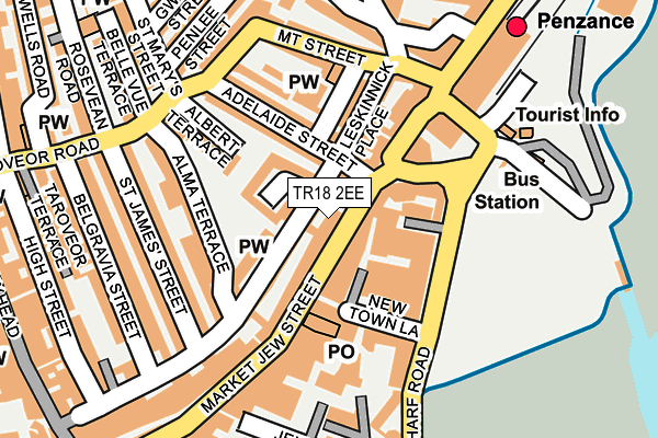 TR18 2EE map - OS OpenMap – Local (Ordnance Survey)