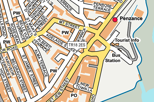 TR18 2ES map - OS OpenMap – Local (Ordnance Survey)