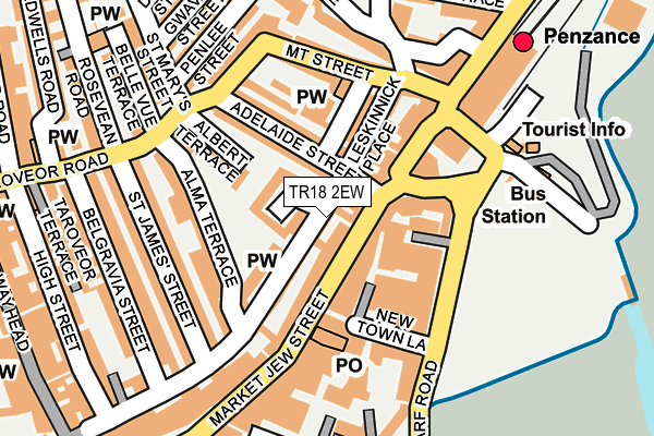 TR18 2EW map - OS OpenMap – Local (Ordnance Survey)