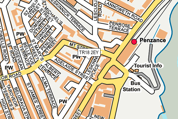 TR18 2EY map - OS OpenMap – Local (Ordnance Survey)
