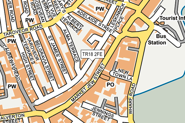 TR18 2FE map - OS OpenMap – Local (Ordnance Survey)