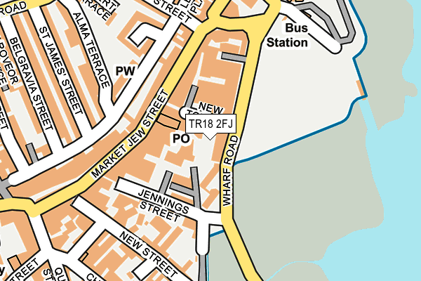 TR18 2FJ map - OS OpenMap – Local (Ordnance Survey)