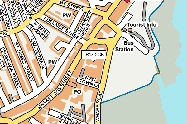 TR18 2GB map - OS OpenMap – Local (Ordnance Survey)