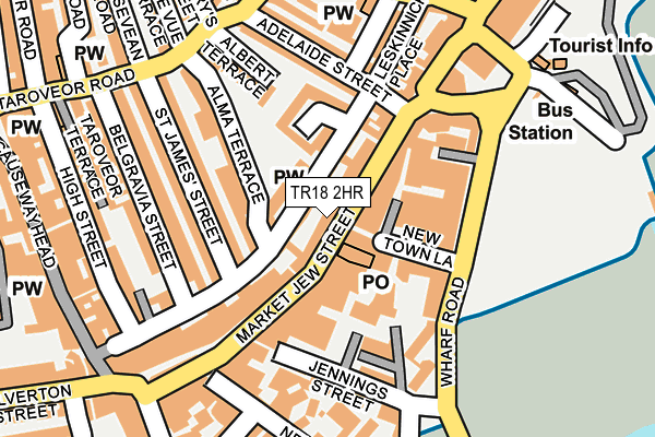 TR18 2HR map - OS OpenMap – Local (Ordnance Survey)