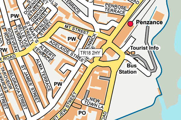 TR18 2HY map - OS OpenMap – Local (Ordnance Survey)