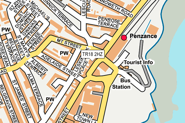 TR18 2HZ map - OS OpenMap – Local (Ordnance Survey)