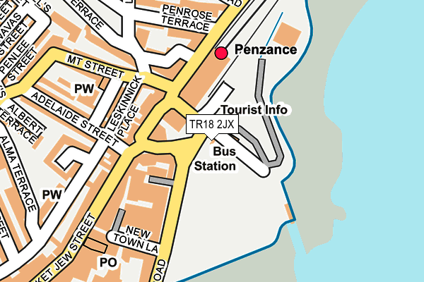 TR18 2JX map - OS OpenMap – Local (Ordnance Survey)