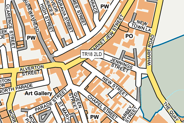 TR18 2LD map - OS OpenMap – Local (Ordnance Survey)