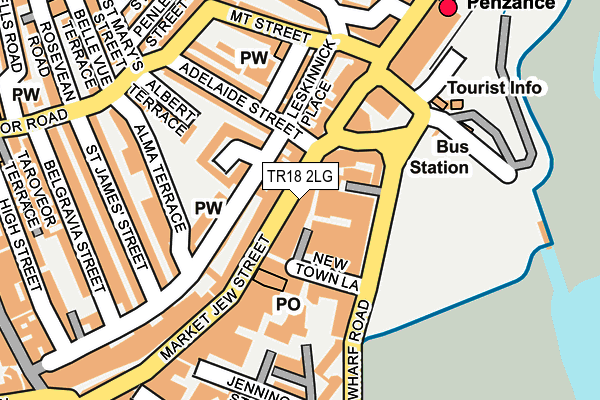 TR18 2LG map - OS OpenMap – Local (Ordnance Survey)