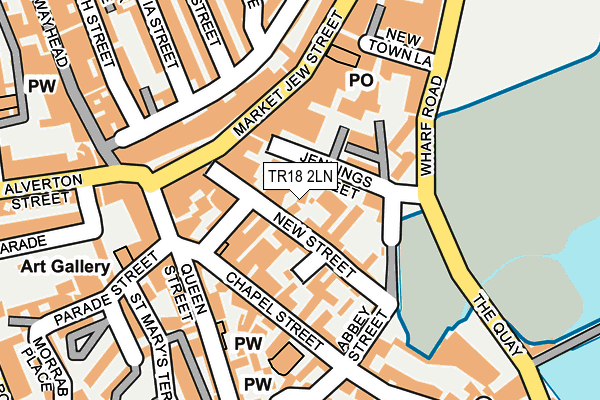 TR18 2LN map - OS OpenMap – Local (Ordnance Survey)