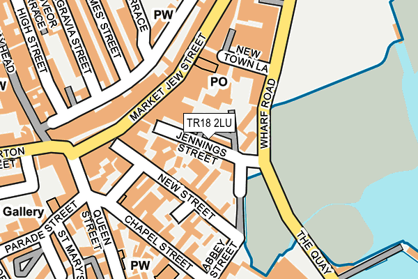 TR18 2LU map - OS OpenMap – Local (Ordnance Survey)