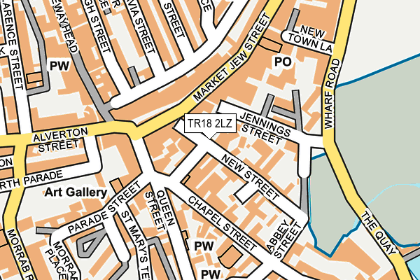 TR18 2LZ map - OS OpenMap – Local (Ordnance Survey)