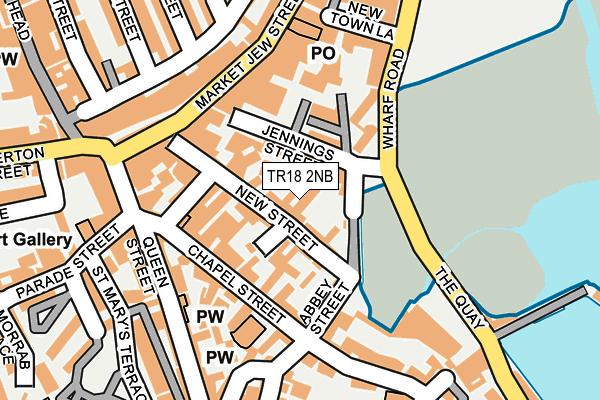 TR18 2NB map - OS OpenMap – Local (Ordnance Survey)