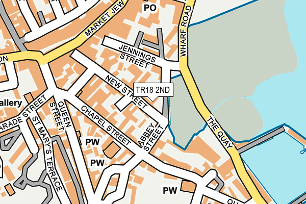 TR18 2ND map - OS OpenMap – Local (Ordnance Survey)